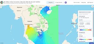 Trang WebGIS Hệ thống thông tin dự báo, cảnh báo sớm hải văn, môi trường